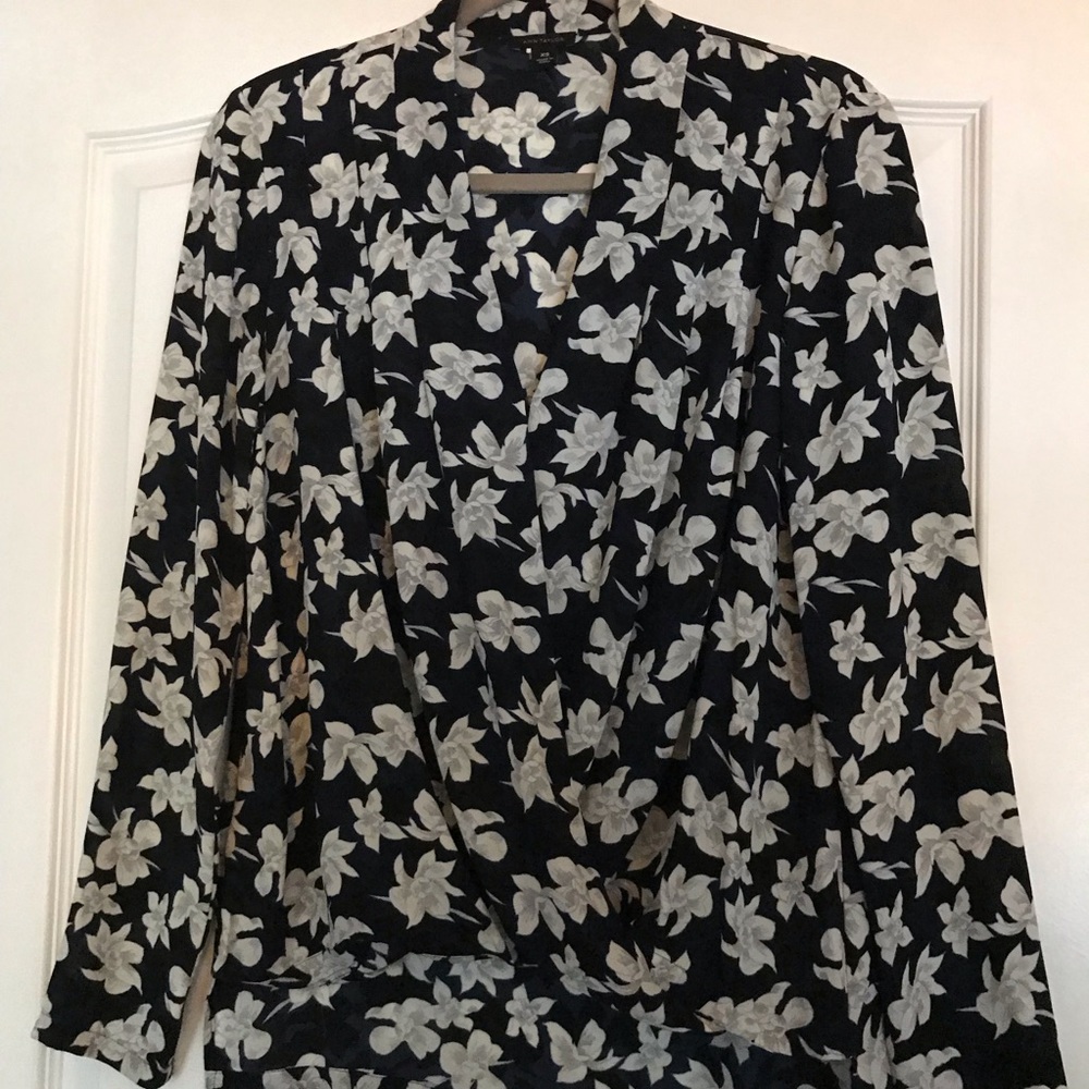 Faux wrap blouse